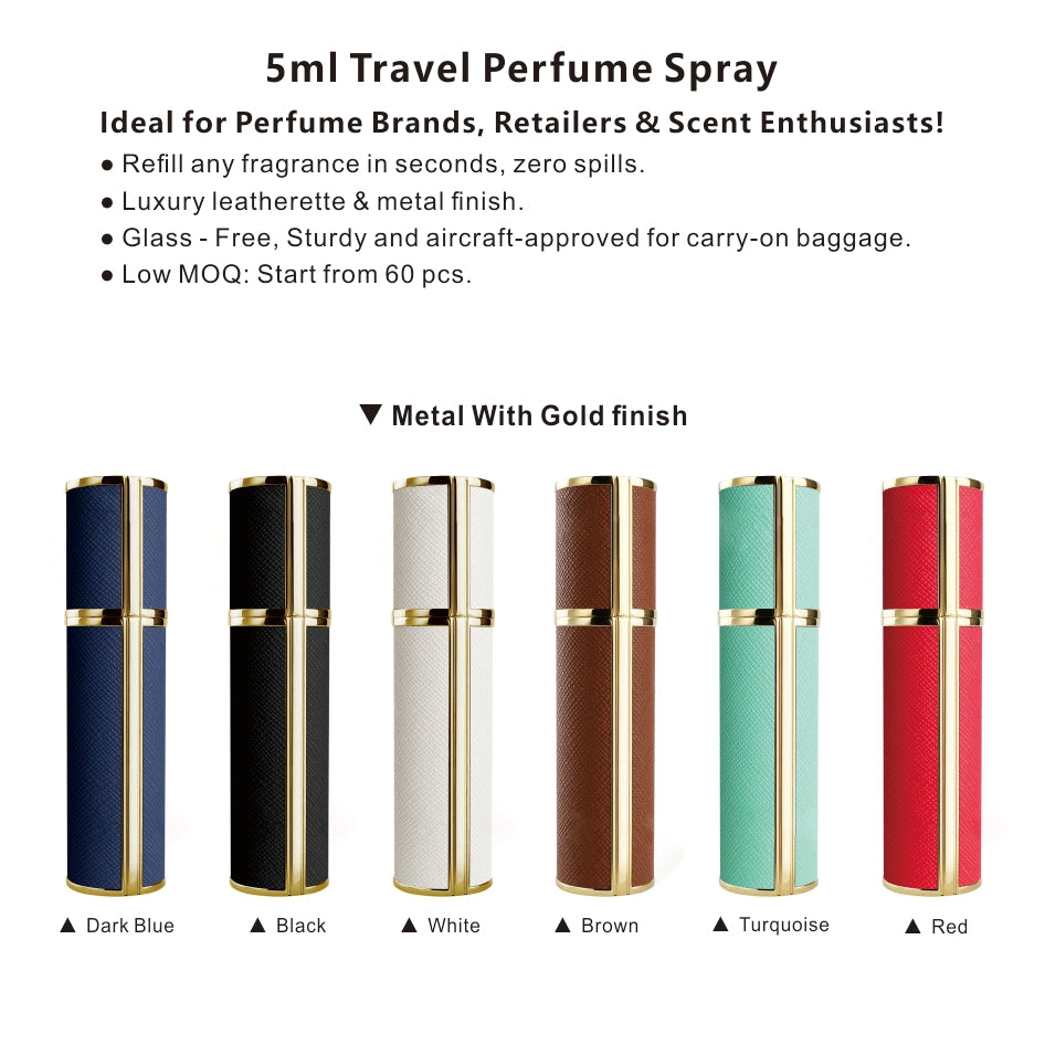 
                  
                    Refillable 5ml Travel Perfume Spray – Compact, Reusable & Leak-Proof for On-the-Go
                  
                
